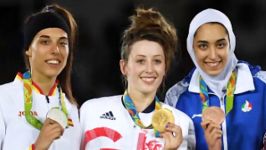 مراسم اهدای مدال بُرنز کیمیا علیزاده در المپیک ریو 2016