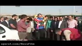 استقبال مردم فیروزکوه وزنه بردار کشورمان بهداد سلیمی