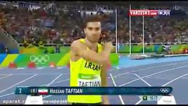 مسابقه دو100متر حسن تفتیان در نیمه نهایی المپیک ریو