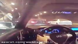 لایی کشی خودروی لوکس در تونل های تهران
