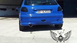 صدای اگزوز Peugeot 206 موتور 2000