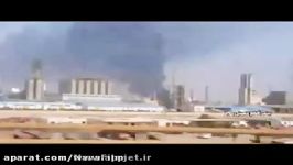 آتش سوزی در انبار پتروشیمی در بندر امام خمینی