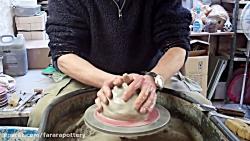 آموزش سفالگری2  قسمت 7  ساخت گلدان کروی کره ای