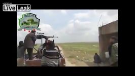 سوریه ناپدید شدن گروهی تروریست های سوری بر اثر اصابت گلوله تانک ارتش سوریه