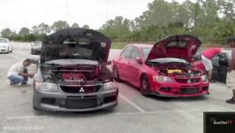 Mitsubishi Evo vs Mistsubishi Evo  Drag Race