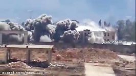بمباران شدید تروریست ها توسط جنگنده های ارتش سوریه