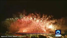 آتش بازی دیدنی مراسم اختتامیه المپیک ریو 2016