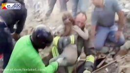 نجات معجزه آسای دختر۱۰ ساله زیر آوار زلزله ایتالیا