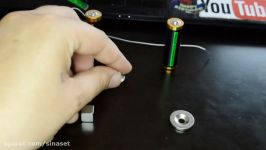 آزمایش علوم فیزیکآزمایش حرکتی آهنربا باتری