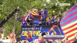 جشن خیابانی بارسلونا به مناسبت قهرمانی لالیگا 2013
