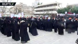 رژه نظامی زنان یمنی در صنعا