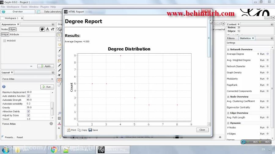 آموزش تحلیل مصورسازی شبکه ها نرم افزار Gephi گفی 
