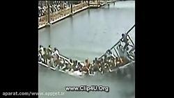 کلیپ هولناک شکستن فرو ریختن پل در داخل آب