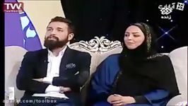 بوس کردن ناگهانی محسن افشانی در برنامه زنده تلویزیون