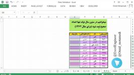 آموزش اکسل data validation 1