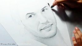 Drawing of tom hardy طراحی نقاشی تام هاردی