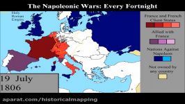 نقشه جنگ های ناپلئون سال های ۱۸۰۳ ۱۸۱۵