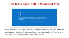 رفع ارور Page Fault in Nonpaged Area Error