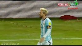 گل مسی مقابل یاران لوئیز سوارز تیم ملی اروگوئه