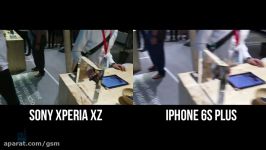 مقایسه لرزشگیر تصویر Xperia XZ سونی iPhone 6s Plus