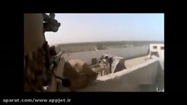 لحظه عبور تیر تك تیر انداز طالبان بالای سر نظامی امریكایی