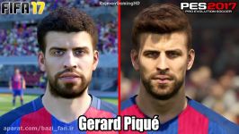 PES2017 Vs Fifa17مقایسه چهره بازیکنان بارسلونا PS4