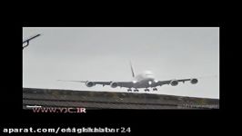 لحظات دلهره آور فرود هواپیمای Airbus A380