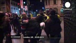 EDL clash with police after London machete attack