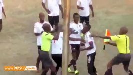 درگیری شدید داور بازیکن در لیگ زیمباوه