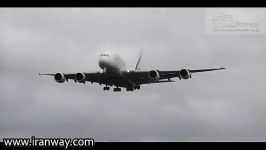 فرود سخت هواپیمای A380