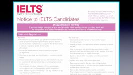 IELTS Juice Overview  Part 9 of 11  Notice to Candidates