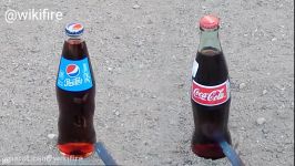 مقایسه مقاومت در برابر حریق نوشابه کوکاکولا پپسی