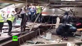 نیوجرسی تصادف قطار برخورد ایستگاه صدها زخمی