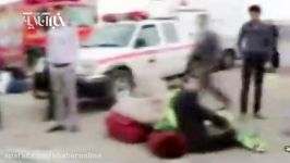 فیلم  واژگونی اتوبوس آمل  مشهد  ۱٨ مسافر مصدوم شدند
