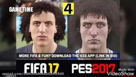 مقایسه چهره های FIFA17 PES17