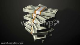 اسلاید لایه باز افتر افکت STACKED DOLLARS FALLING