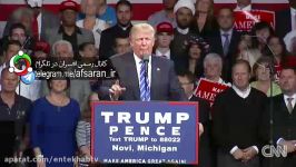 فیلمحضور یک روحانی در سخنرانی انتخاباتی دونالد ترامپ