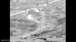 بمباران کردن هوایی مواضع داعش فلوجه عراق