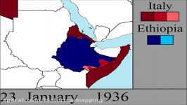 نقشه جنگ دوم ایتالیا اتیوپی ۱۹۳۵ ۱۹۳۶