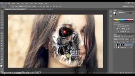اموزش ویدیویی خلق صورت ترمیناتور در فتوشاپ