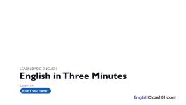 Learn English  English in Three Minutes  Asking About