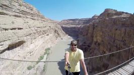 بلندترین پل معلق ایران خاورمیانه دره خزینه ، لرستان