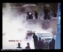 لحظه فرو ریختن دیوار حسینیه قاسم آباد رفسنجان