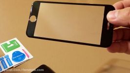 محافظ LCD ژله ای  گلس منحنی فیبر کربن iphone6