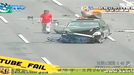 تصادف فوت وحشتناک این ماشین صاحبش بعد تصادف دوم