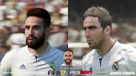 مقایسه کامل PES 17 FIFA 17 چهره بازیکنان رئال مادرید