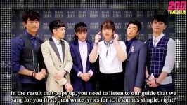 Daum Event 2PMs Write The Lyrics When You Hear This Song promo msg eng subs