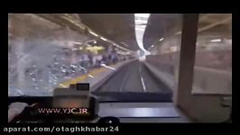لحظه خودکشی مردی در ایستگاه قطار
