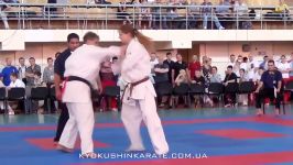 فینال مسابقات کیوکوشین بانوان65+کیلوگرمقهرمانی اروپا 2013 Uliana GrebenshchikovaRussia vs Sypien AgneiszkaPoland