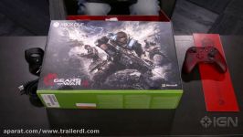 باز کردن جعبه کنسول Xbox One S طرح Gears of War 4